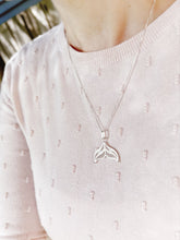 Load image into Gallery viewer, Whale Tail Filigree Pendant