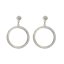 Load image into Gallery viewer, Minimalistic Filigree Zig Zag Circles Earrings