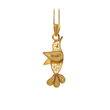 Load image into Gallery viewer, Hummingbird Filigree Pendant -Gold Plated-