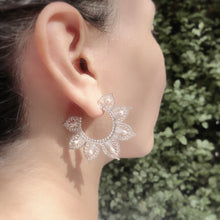 Load image into Gallery viewer, Filigree Mandala Hoops Earrings