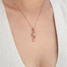 Load image into Gallery viewer, Hummingbird Filigree Pendant -Rose Gold Plated-