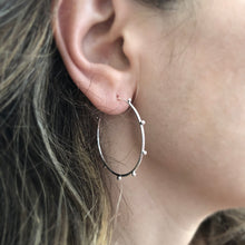 Load image into Gallery viewer, Sterling Silver Galaxy Hoop Earrings