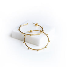 Load image into Gallery viewer, Gold Plated Sterling Silver Galaxy Hoop Earrings