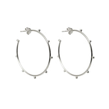 Load image into Gallery viewer, Sterling Silver Galaxy Hoop Earrings