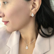 Load image into Gallery viewer, NEO teardrop pendant, silver necklace