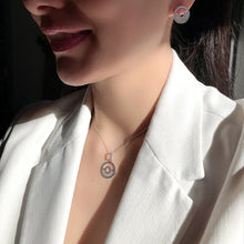 Load image into Gallery viewer, NEO Circle Handmade Pendant, Silver Necklace