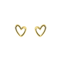 Load image into Gallery viewer, Little Heart Gold Plated Studs