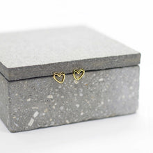 Load image into Gallery viewer, Little Heart Gold Plated Studs