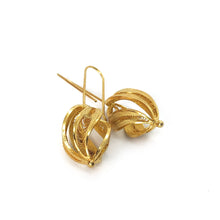 Load image into Gallery viewer, Handmade Twisted Filigree Earrings -24K Gold Plated-
