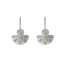 Load image into Gallery viewer, Fan Pandero Earrings - Sterling silver filigree -