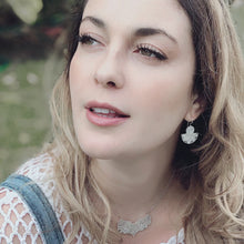 Load image into Gallery viewer, Fan Pandero Earrings - Sterling silver filigree -