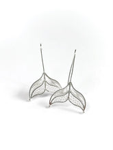 Load image into Gallery viewer, Whale Tails Silver Earrings
