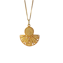 Load image into Gallery viewer, Handmade Abanico Fan Pandero Pendant
