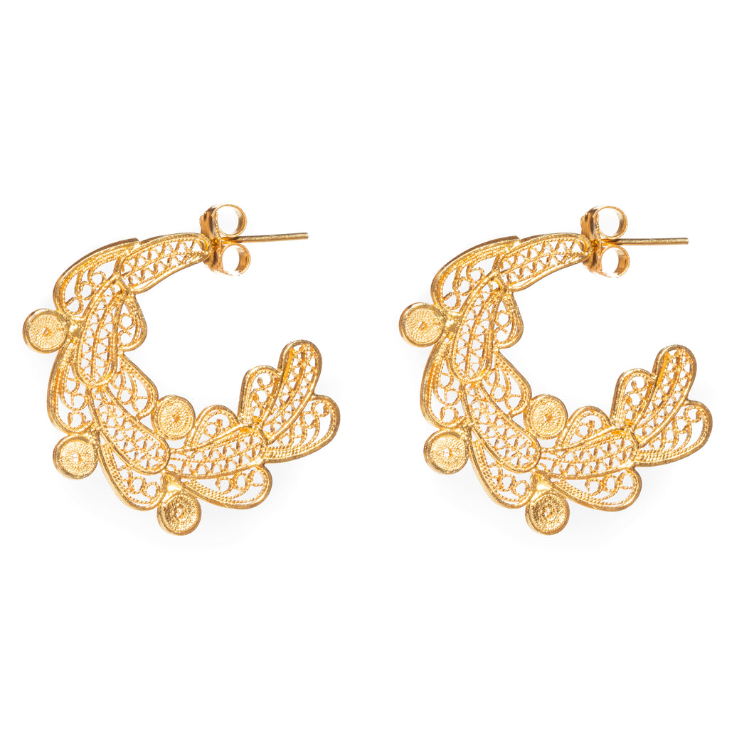 Botanical Wreath Filigree Studs Earrings