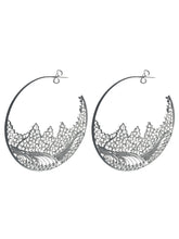 Load image into Gallery viewer, Silver Filigree Hoops Earrings
