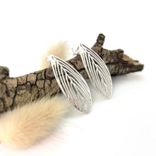 Load image into Gallery viewer, Handmade Gardenia Leaf Sterling Silver Earrings
