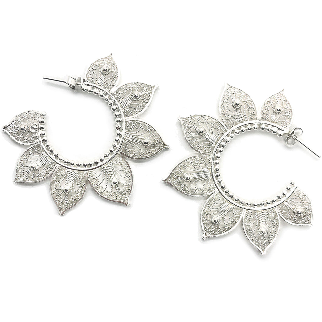 Filigree Mandala Hoops Earrings