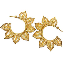 Load image into Gallery viewer, Filigree Mandala Hoops Earrings
