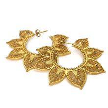 Load image into Gallery viewer, Filigree Mandala Hoops Earrings
