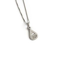 Load image into Gallery viewer, NEO teardrop pendant, silver necklace
