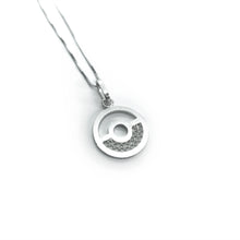 Load image into Gallery viewer, NEO Circle Handmade Pendant, Silver Necklace
