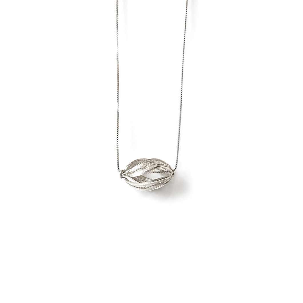 Twisted Seed Silver Pendant