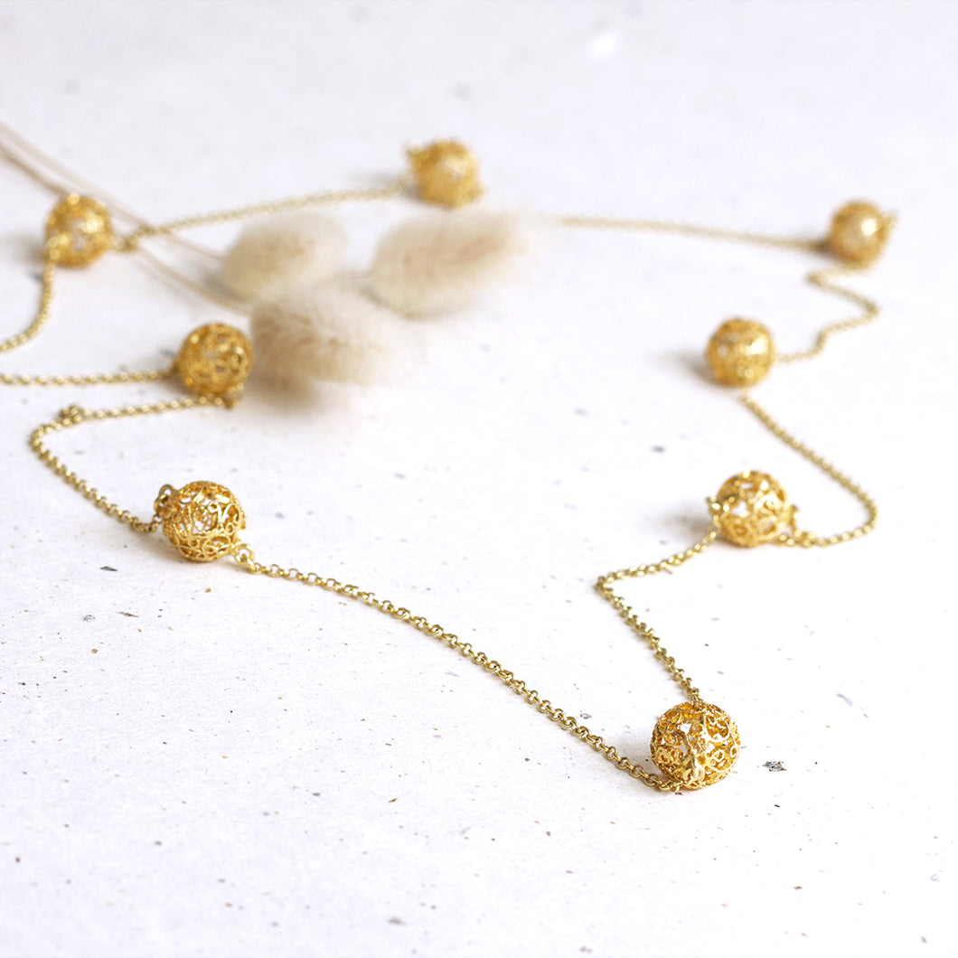 Jacinta Globes Necklace -Gold-