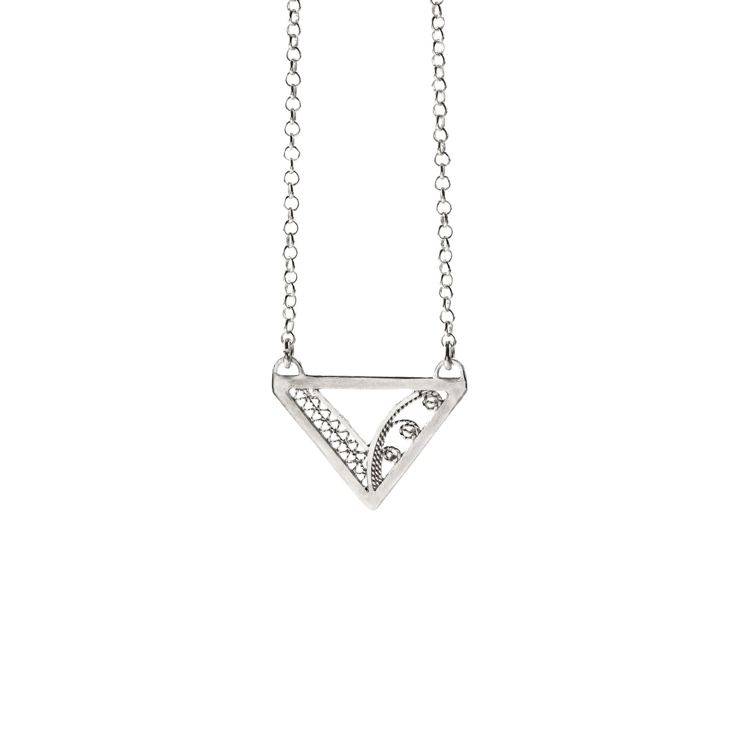 Neo Triangle Filigree Adjustable Necklace