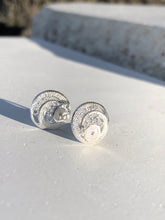 Load image into Gallery viewer, Fossil Shell Sterling Silver Filigree Studs Earrings
