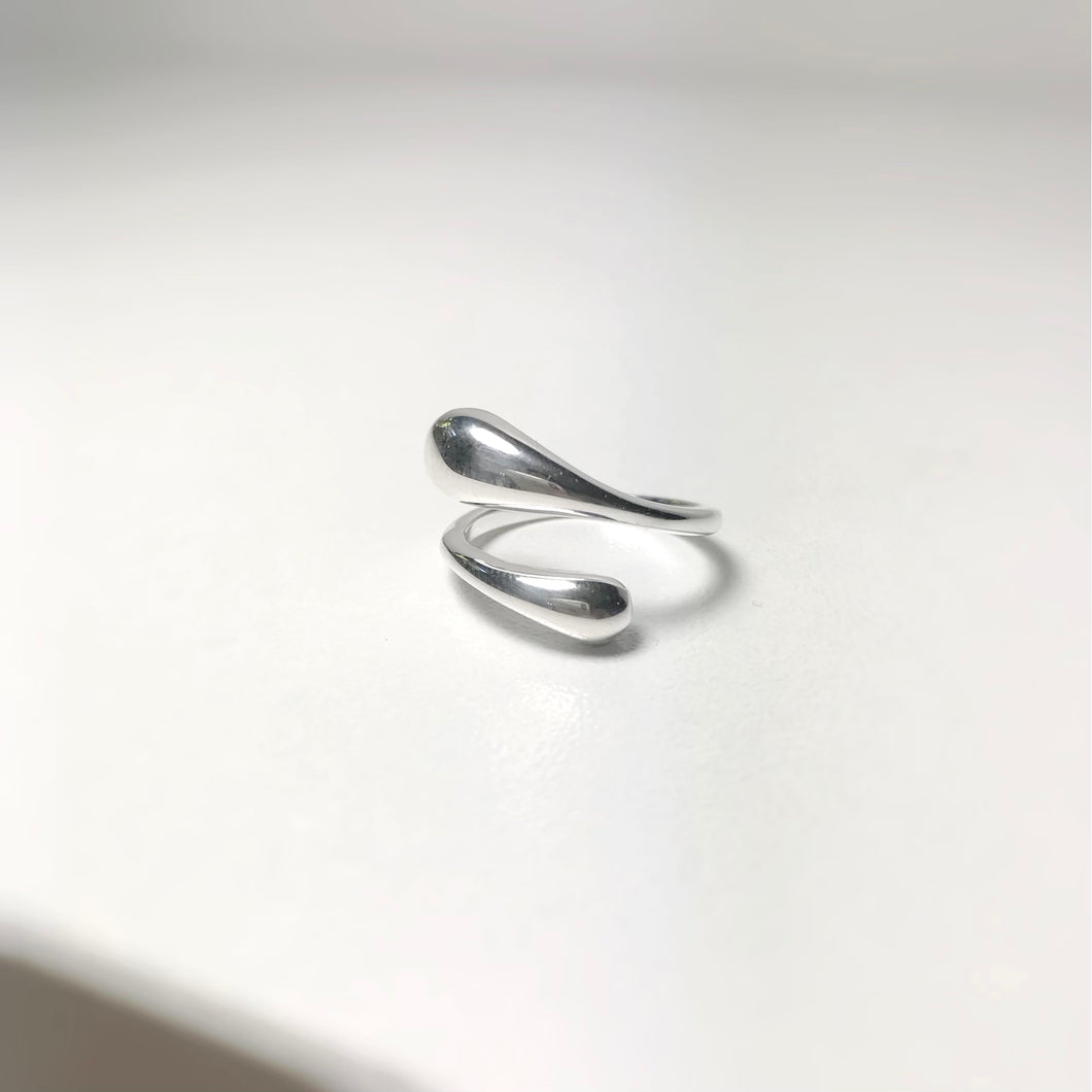 2 Silver Drops Ring